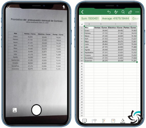 نسخه iOS اکسل تصویر جدول را به صفحه گسترده اکسل تبدیل می‌کند | اخبار | شبکه شرکت آراپل