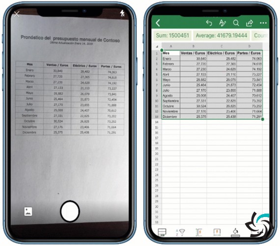 نسخه iOS اکسل تصویر جدول را به صفحه گسترده اکسل تبدیل میکند | اخبار | شبکه شرکت آراپل